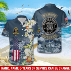 US Navy, E 6 Red - Hawaii Shirt