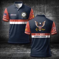 US Navy, E 6 Red - Polo Shirt