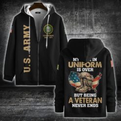 US Army, O 3 Army Captain - Zip Hoodie