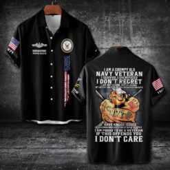 Navy Badge, No One Gets Left Behind - Short Sleeve Button Shirt