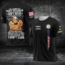 Navy Badge, No One Gets Left Behind - T-Shirt