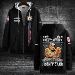 Navy Badge, Thank a Veteran - Zip Hoodie