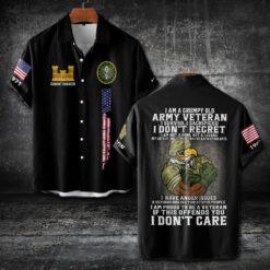 Army Branch, Honor, Duty, Service - Short Sleeve Button Shirt
