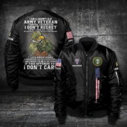 Army Division, Land Of The Free, Because Of The Brave - Bomber Jacket