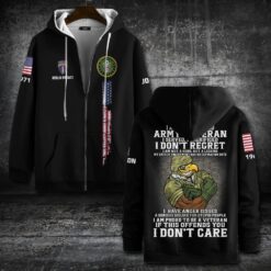 Army Division, E 7 Army Sergeant First Class - Zip Hoodie