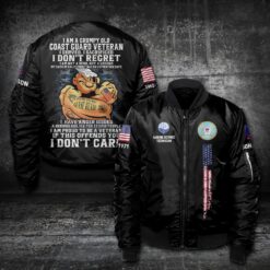 Coast Guard Rating, Duty, Honor, Country - Bomber Jacket