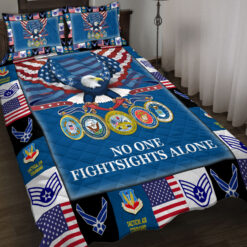 Air Force Command, Aim High … Fly-Fight-Win - Quilt Bed Set - King