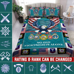 Coast Guard Rating, E 6 Gold - Quilt Bed Set - Full