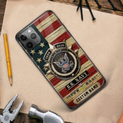 US Navy, E 4 Gold - Premium Glass Phone Case