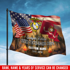 US Marine Corps, O 2 Marines First Lieutenant - Flying Flag 5×8 Feet(152×244 Cm)