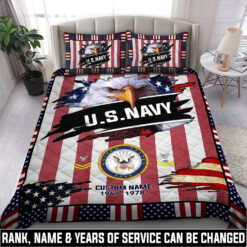 US Navy, Duty, Honor, Country - Quilt Bed Set - Full