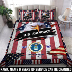 US Air Force, E 6 Air Force Technical Sergeant - Quilt Bed Set - Queen