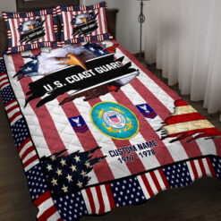 US Coast Guard, Thank a Veteran - Quilt Bed Set - King