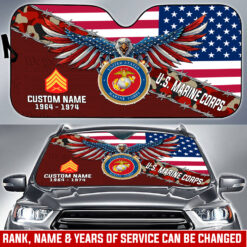 US Marine Corps, O 3 Marines Captain - Car Sun Shade