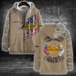 Army Branch, Once A Soldier, Always A Soldier - Zip Hoodie