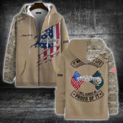 Navy Badge, Honor - Courage - Commitment - Zip Hoodie