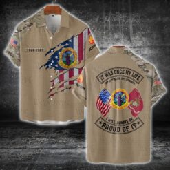 Marine Battalion, Remember - Honor - Respect - Short Sleeve Button Shirt