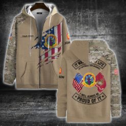 Marine Battalion, E 3 Marines Lance Corporal - Zip Hoodie