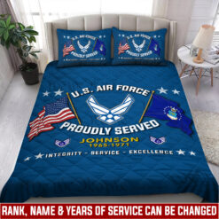 US Air Force, Lest We Forget - Quilt Bed Set - Full