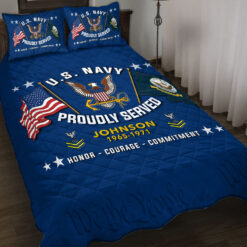 US Navy, Remember - Honor - Respect - Quilt Bed Set - King