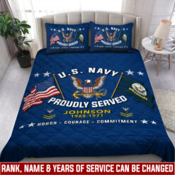 US Navy, Thank a Veteran - Quilt Bed Set - Full