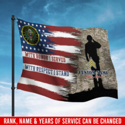 US Army, Honor, Duty, Service - Flying Flag 3×5 Feet(90×150 Cm)
