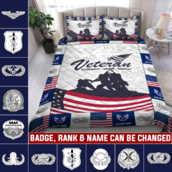 Air Force Badge, Honoring All Who Served - Quilt Bed Set - Full