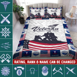 Coast Guard Rating, E 4 Gold - Quilt Bed Set - Full