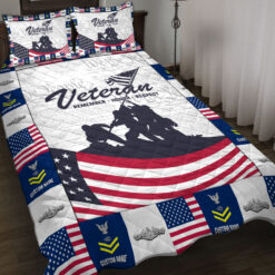 Navy Badge, E 2 Blue - Quilt Bed Set - King