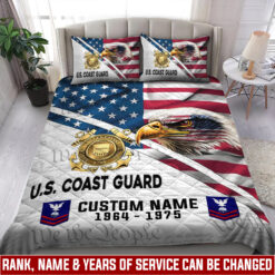 US Coast Guard, Thank a Veteran - Quilt Bed Set - Full