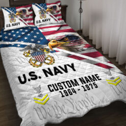 US Navy, E 5 Gold - Quilt Bed Set - King
