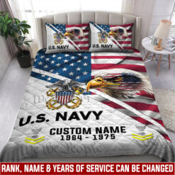 US Navy, E 5 Red - Quilt Bed Set - Full