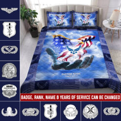 Air Force Badge, O 6 Air Force Colonel - Quilt Bed Set - Queen
