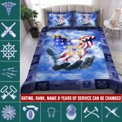 Coast Guard Rating, Freedom Isn't Free - Quilt Bed Set - Full