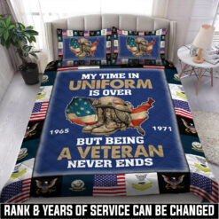 US Navy, American By Birth, Veteran By Choice - Quilt Bed Set - Queen