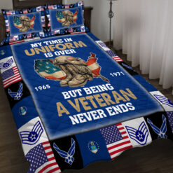 US Air Force, Proud Veteran - Quilt Bed Set - King