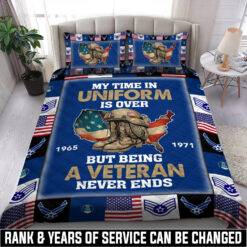 US Air Force, American By Birth, Veteran By Choice - Quilt Bed Set - Full