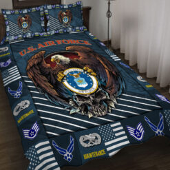 Air Force Badge, E 7 Air Force First Sergeant - Quilt Bed Set - King