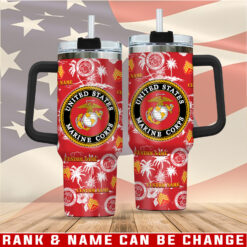 US Marine Corps, No One Fights Alone - Stainless Steel Tumbler 40oz