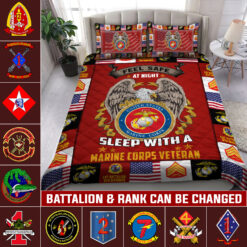 Marine Battalion, E 6 Marines Staff Sergeant - Quilt Bed Set - Full