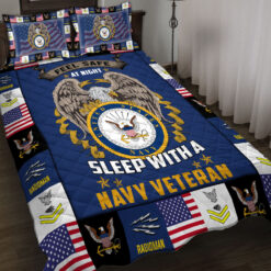 Navy Rating, Proud Veteran - Quilt Bed Set - King