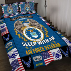 Air Force Badge, Remember - Honor - Respect - Quilt Bed Set - King