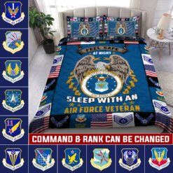 Air Force Command, Proud Veteran - Quilt Bed Set - Full