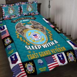 Coast Guard Rating, E 6 Red - Quilt Bed Set - King