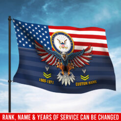 US Navy, E 3 White - Flying Flag 3×5 Feet(90×150 Cm)