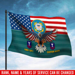 US Coast Guard, Land Of The Free, Because Of The Brave - Flying Flag 3×5 Feet(90×150 Cm)