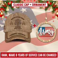 US Army Combo Classic Cap + 2 Layered Wooden Ornament