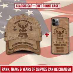 US Navy Combo Classic Cap + Soft Phone Case