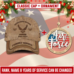 US Air Force Combo Classic Cap + 2 Layered Wooden Ornament