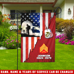 US Marines, E 8 Marines Master Sergeant - Garden Flag